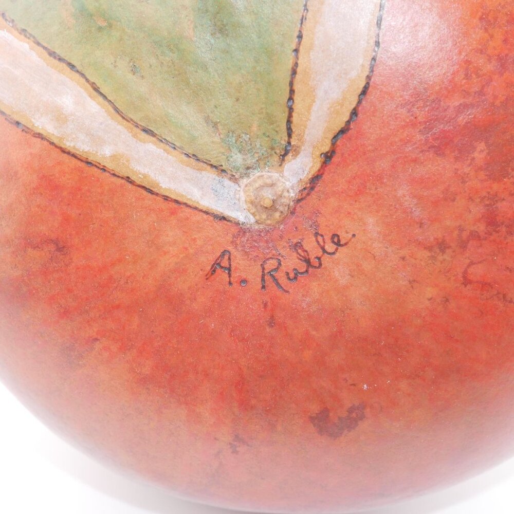 Hand-Painted Santa Gourd Decoration By A. Ruble - Picture 6 of 9